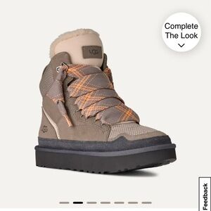 UGG Highmel cobble grey Lace-Up shoes. 

Women’s size 7
Girls size 6k